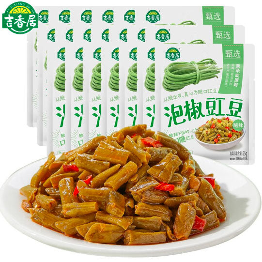 【吉香居】泡椒豇豆500/袋（25g*20包）四川酸豆角风干萝卜干泡菜 干饭零食