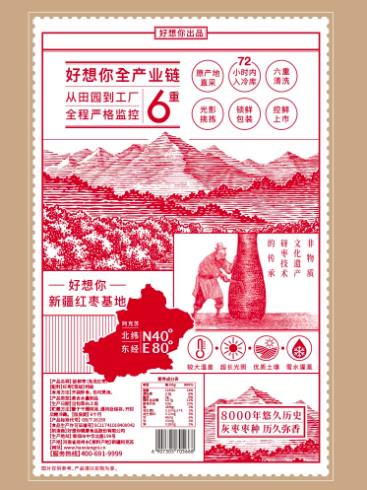 【好想你】特级锁鲜红枣500g/袋 百年枣树 特级品质 单颗长约33mm 理想鲜甜比