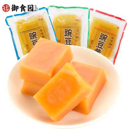 【御食园】豌豆黄500g/袋（内含9块）北京特产 板栗/莲子/菊花/绿豆4口味混装
